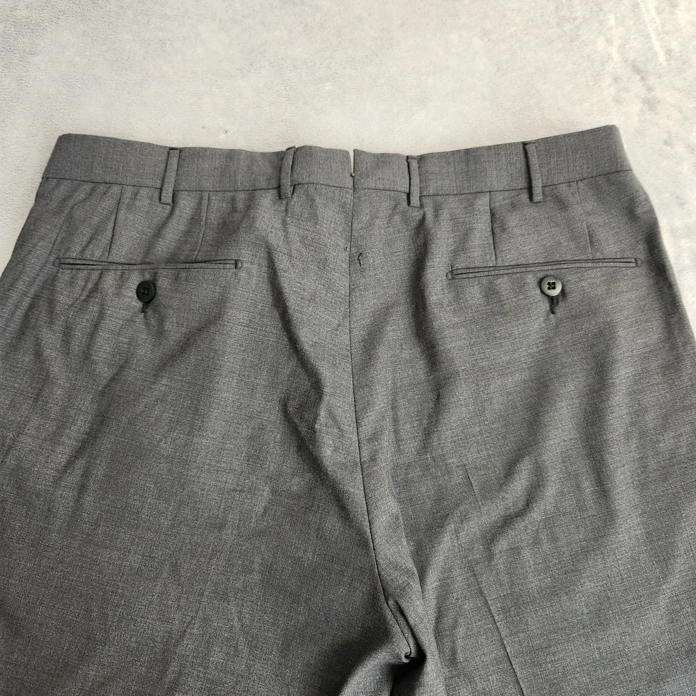 New CURRENT Zegna Gray Wool 5-Pocket Flat Front Flaws Pants Grey 34 X 31 Slacks